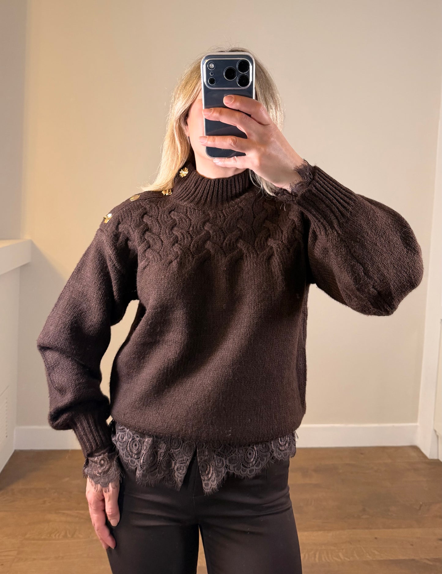 LOD of Love – Zijde Viscose Blouse Luna Bruin