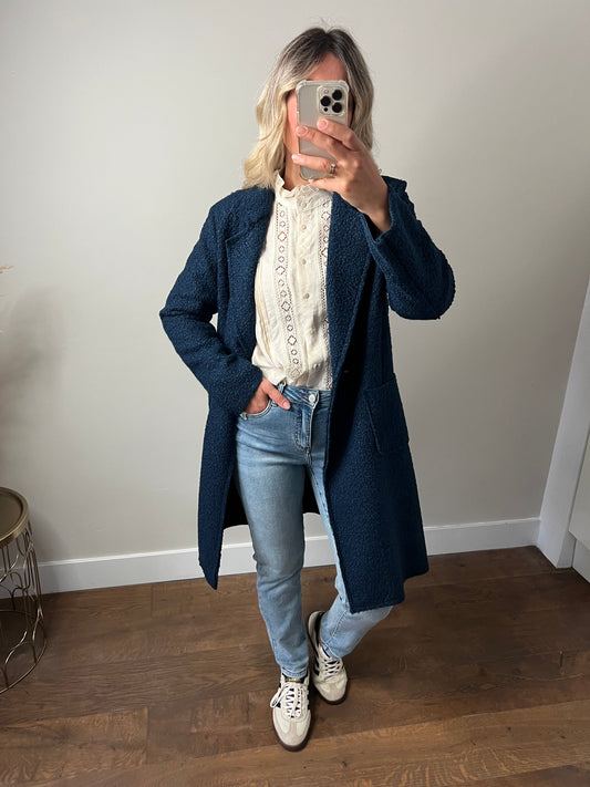 LOD of Love – Soft Bouclé Coat Blue