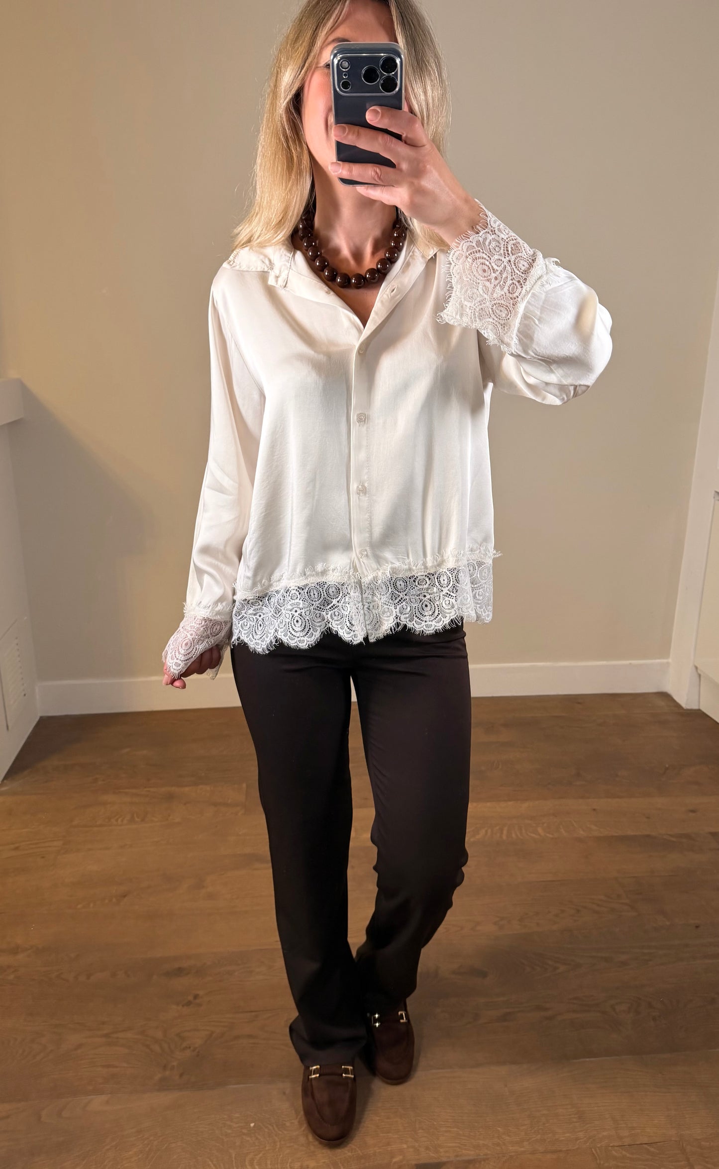 LOD of Love – Zijde Viscose Blouse Luna Offwhite