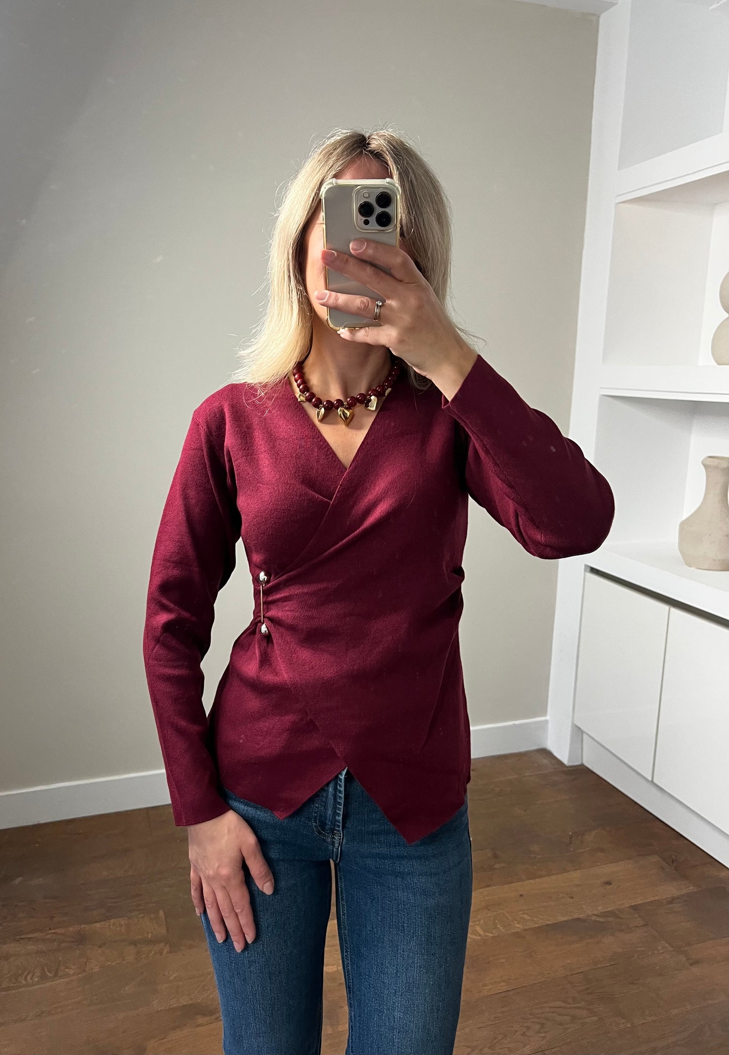 LOD of Love – Bordeaux Top met Gouden Accent