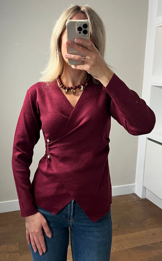 LOD of Love – Bordeaux Top met Gouden Accent