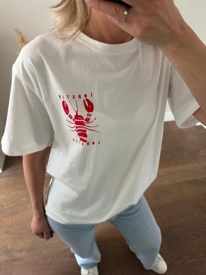 LOD of Love – Lobster Print T-Shirt White
