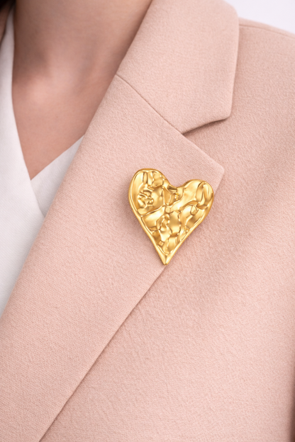 LOD of Love - Vintage Perlenbrosche Herz