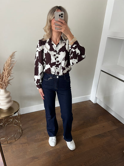 LOD of Love – Cow Print Statement Blouse