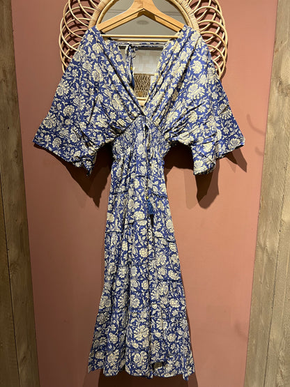 LOD of Love – Ibiza Maxi Dress Nachtblauw met Bloemenprint