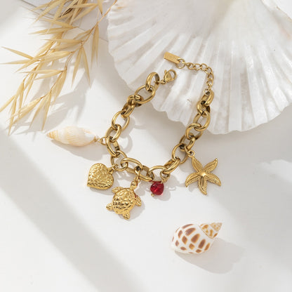 LOD of Love – Gouden Bedelarmband met Sea Charms