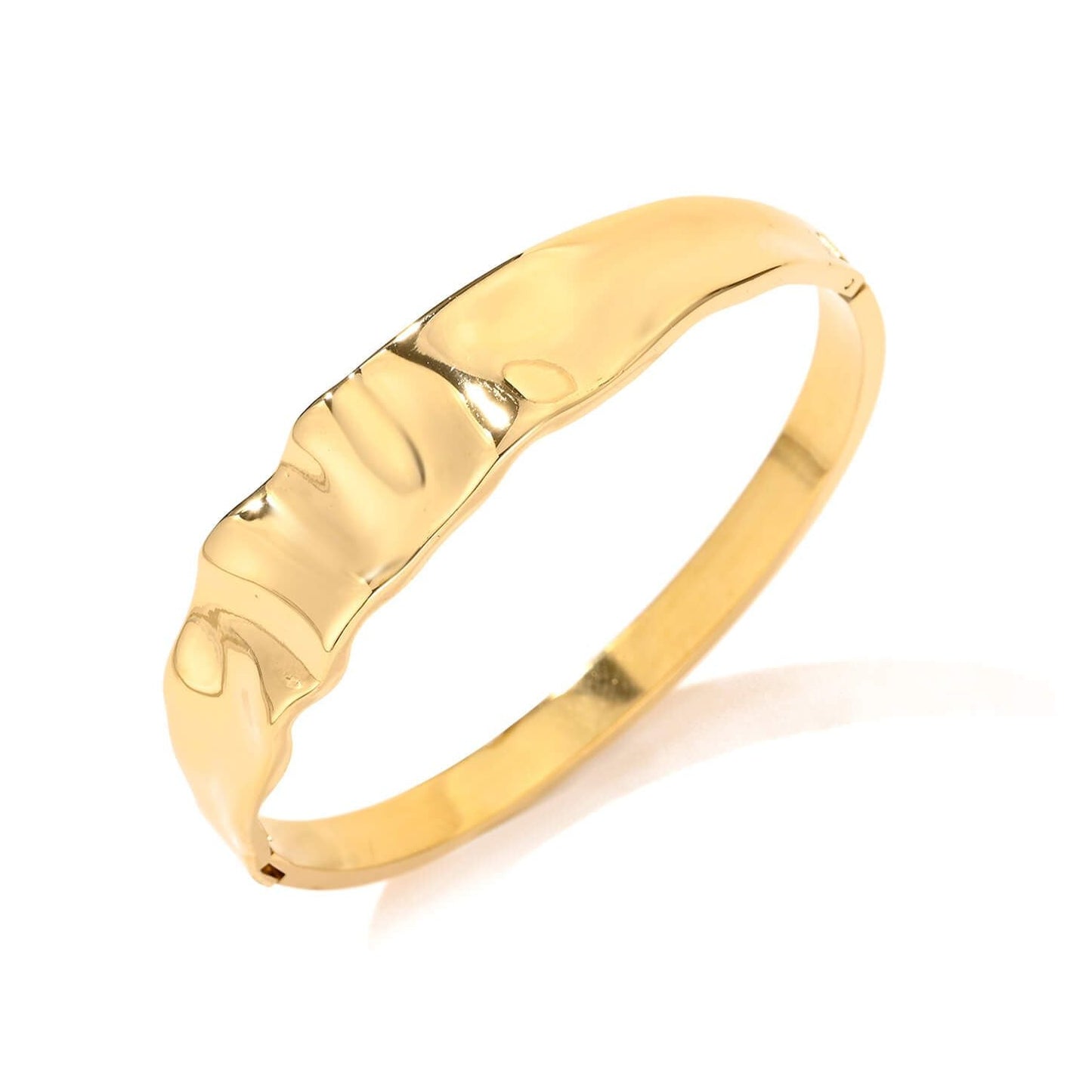LOD of Love - Stainless Steel Organische Bangle Armband – Goud