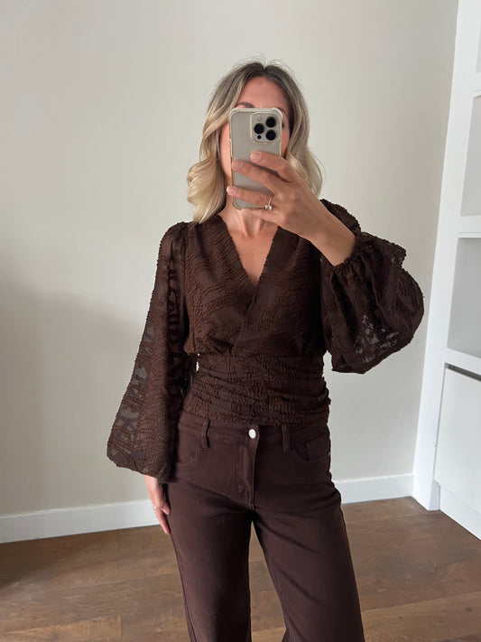 LOD of Love – Emma Blouse Bruin Bouclé