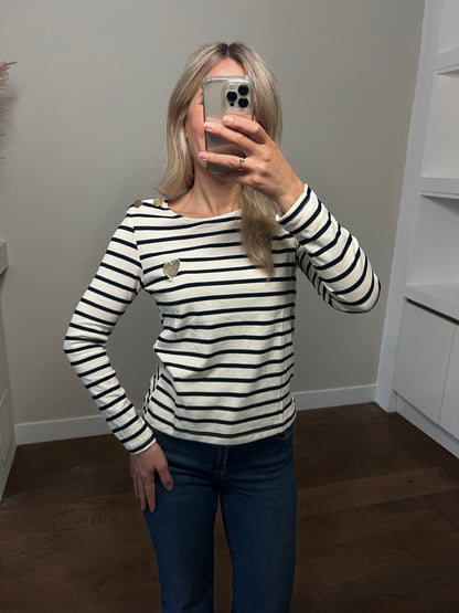 LOD of Love – Gestreepte Marinière Top met Hartje