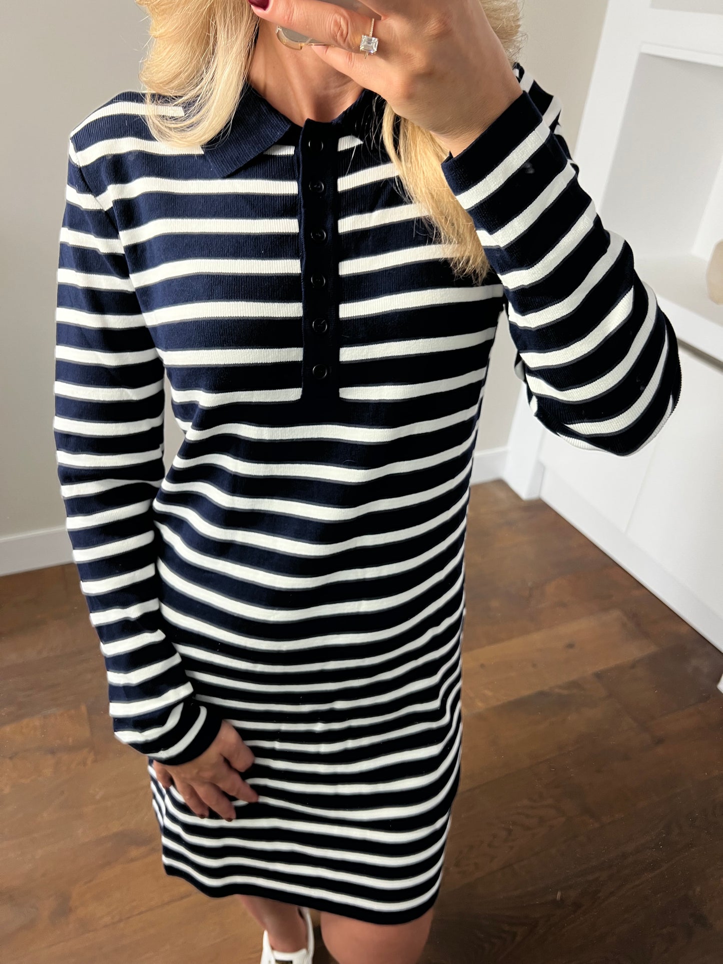 LOD of Love – Navy Stripe Polo Dress