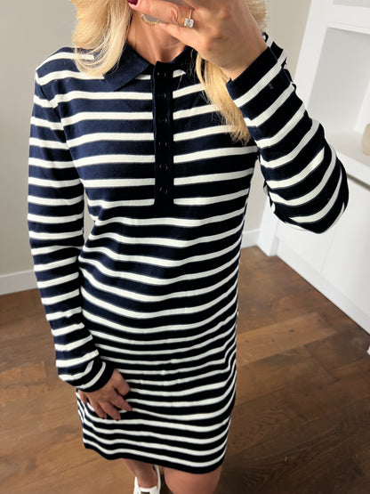 LOD of Love – Navy Stripe Polo Dress
