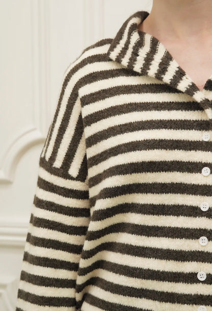 LOD of Love – Gestreept Vest Bruin Isa