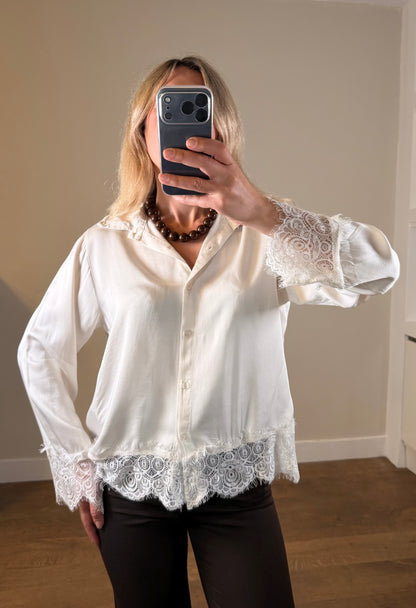 LOD of Love – Zijde Viscose Blouse Luna Offwhite