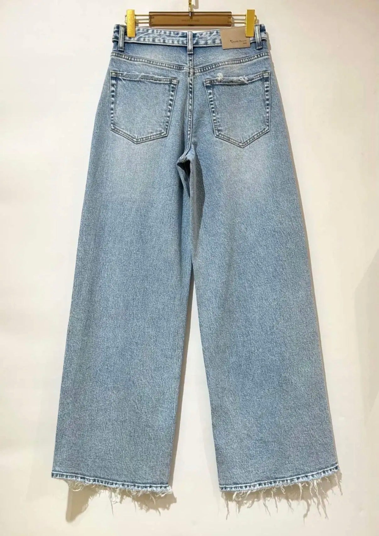 LOD of Love - Queen Hearts Folded waist Jeans Light Blue
