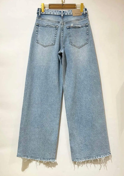 LOD of Love - Queen Hearts Folded waist Jeans Light Blue