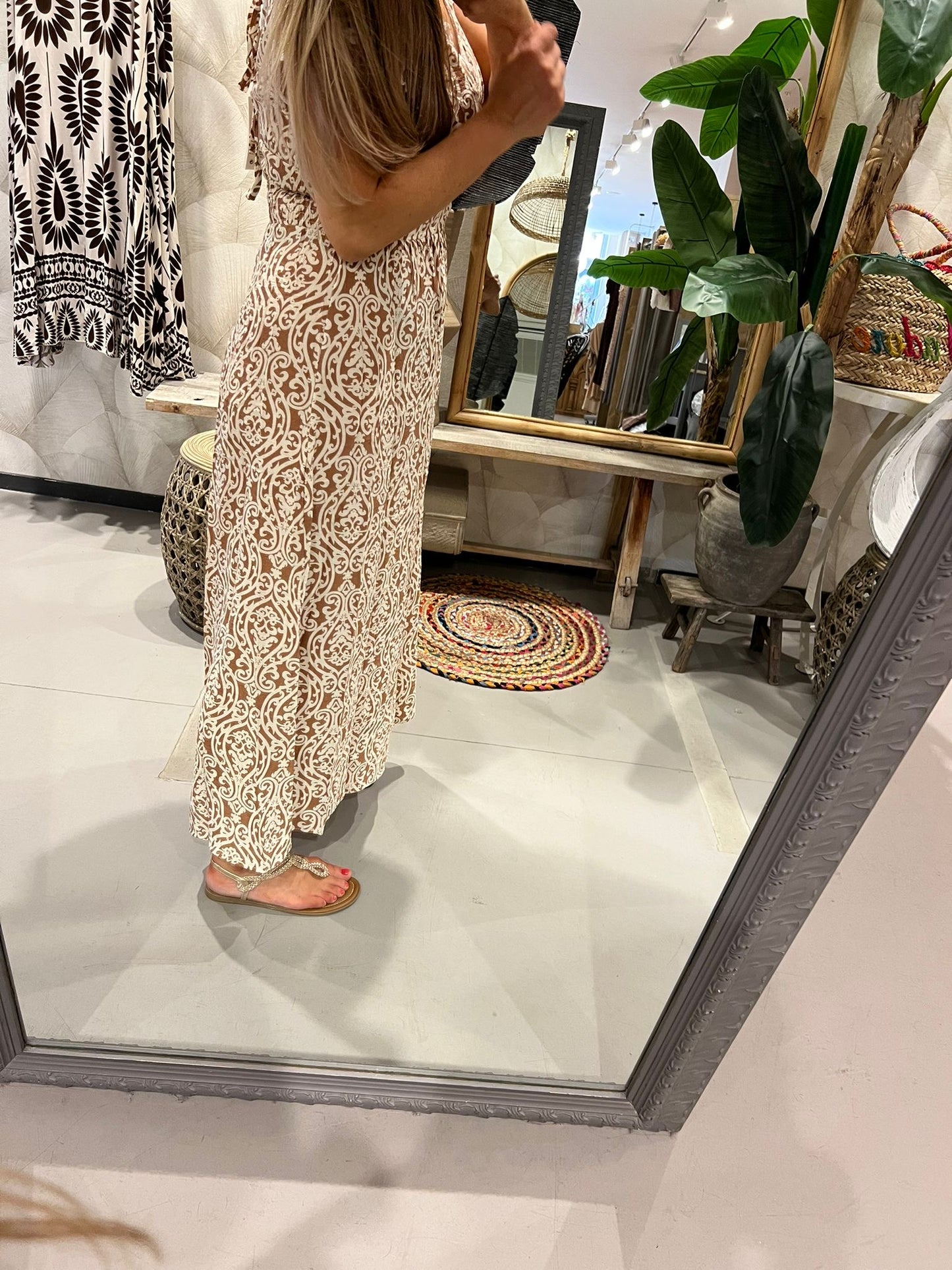 LOD of Love – Maxi Jurk Belle Soft Beige Kantprint