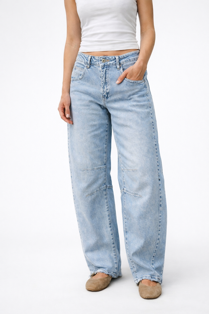 LOD of Love – Jeans mit Leopardenmuster, Dad-Fit, weites Bein, groß