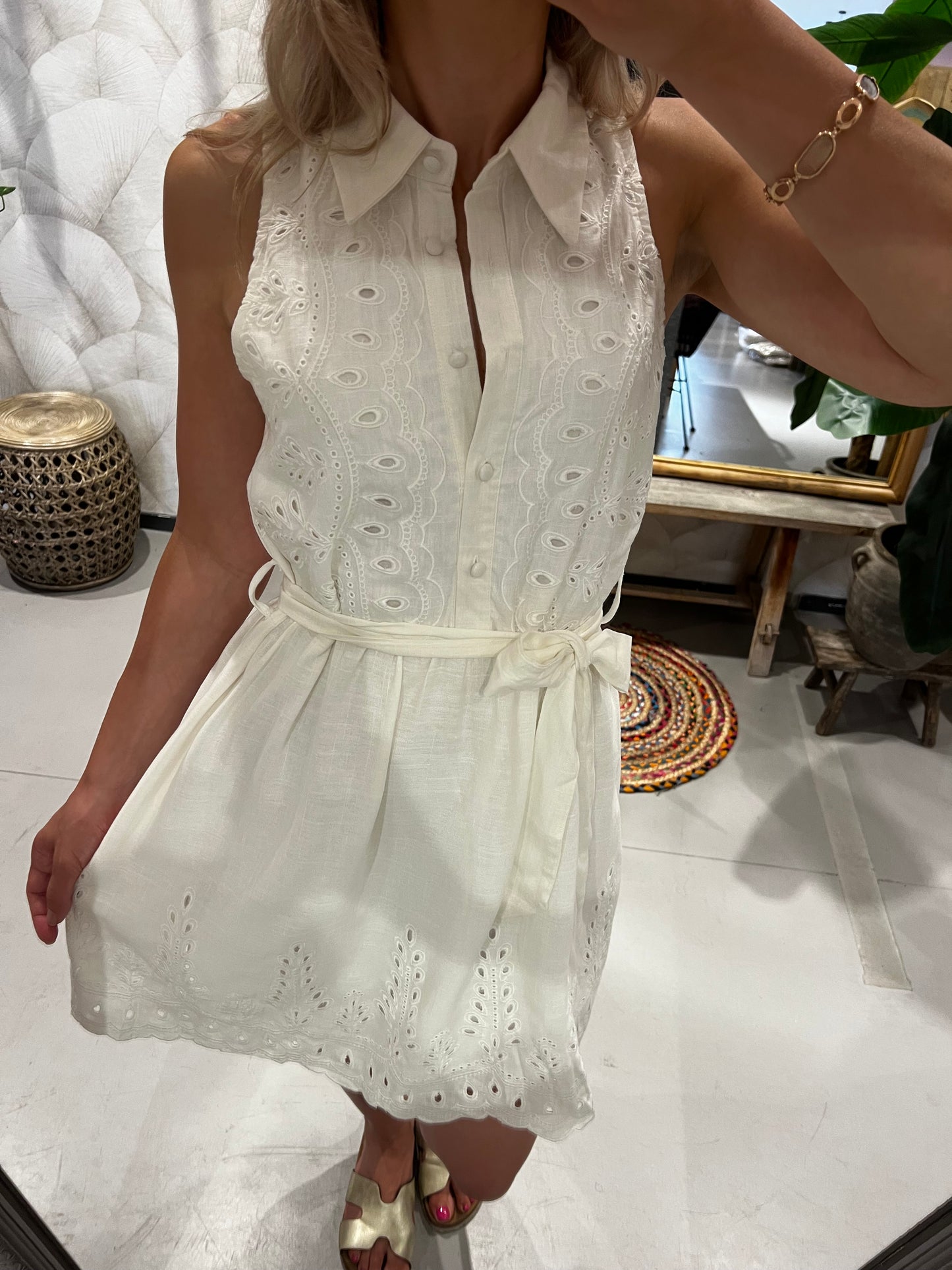 LOD of Love – Broderie Summer Dress Lala Ecru