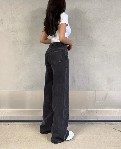 LOD of Love - Tall Sparkle Wide Leg Jeans Black