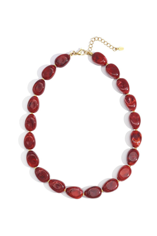 LOD of Love - Statement Ketting met Rode Kralen