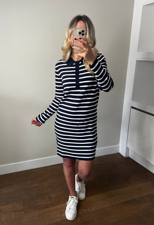 LOD of Love – Navy Stripe Polo Dress