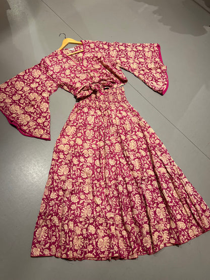 LOD of Love – Ibiza Maxi Rok Framboosrood met Bloemenprint