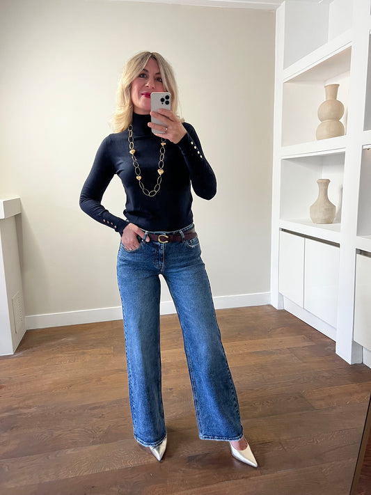 LOD Of Love - Basic Coltrui Marine Blue Met Gouden knoopjes