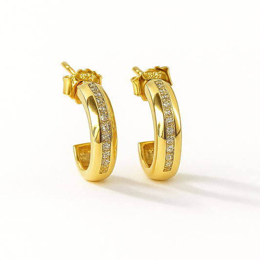 (Kopie) LOD of Love – Sterling Zilveren Gold Plated Oorringen met Zirkonia
