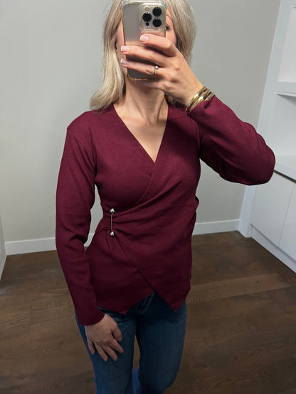 LOD of Love – Bordeaux Top met Gouden Accent