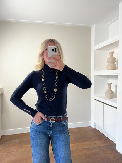 LOD Of Love - Basic Coltrui Marine Blue Met Gouden knoopjes