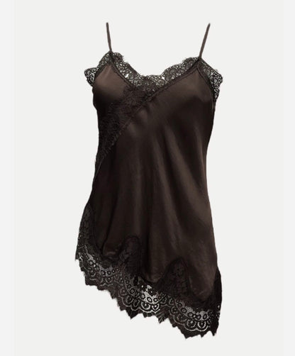 LOD of Love – Zijde Viscose Top Luna Bruin