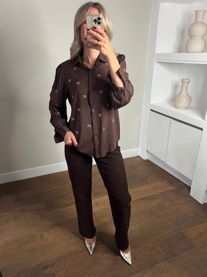 LOD of Love – Katoenen Strepenblouse met Strikjes