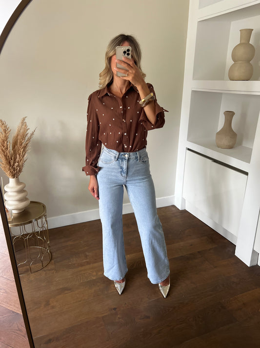 LOD of Love – Heart Blouse Brown