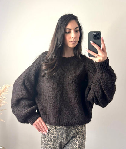 LOD Of Love - Knitted Cozy Sweater Bruin