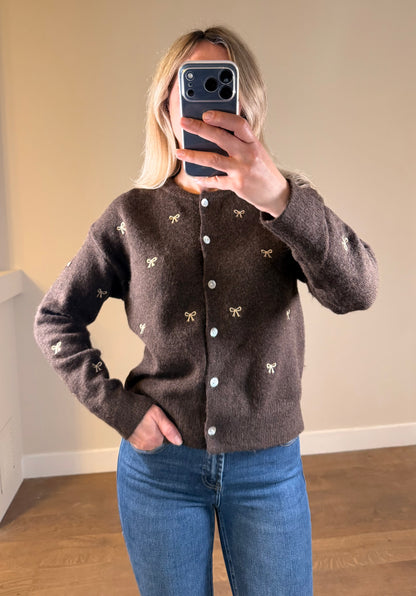 LOD of Love – Bruin vest met strikjes