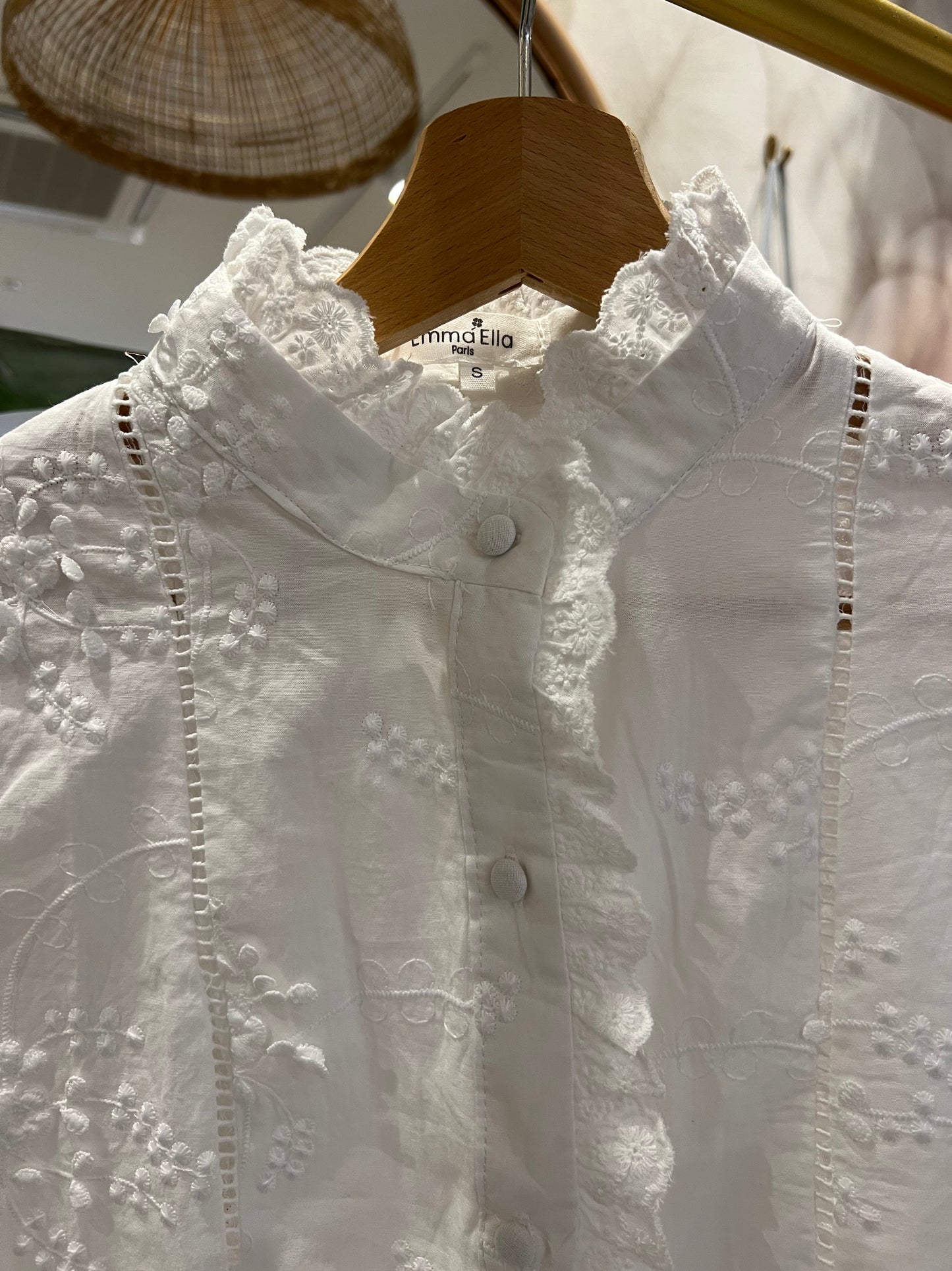 LOD of Love –  Broderie Blouse Lange Mouw Wit
