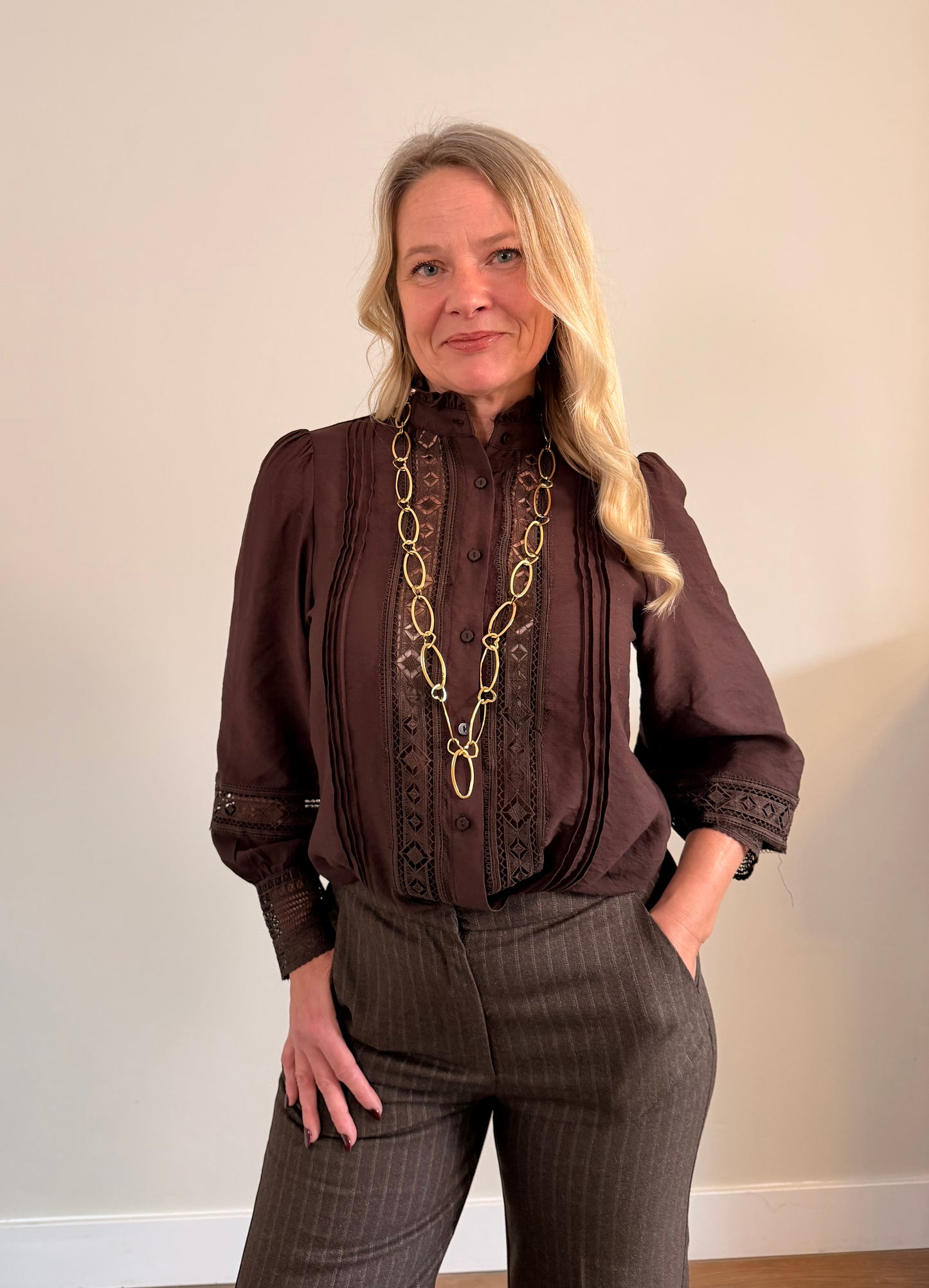 LOD of Love – Broderie Blouse Brown