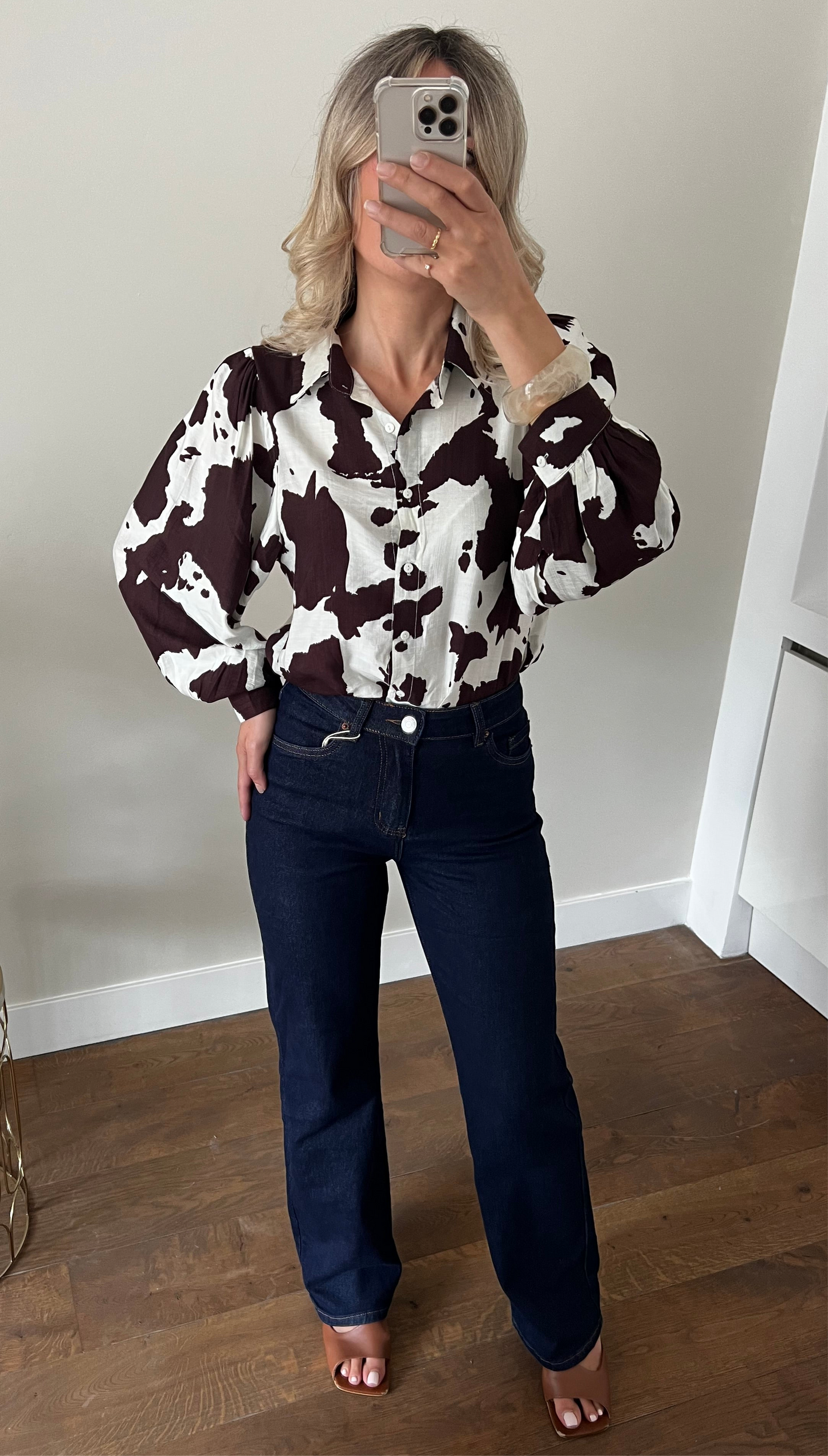 LOD of Love – Cow Print Statement Blouse