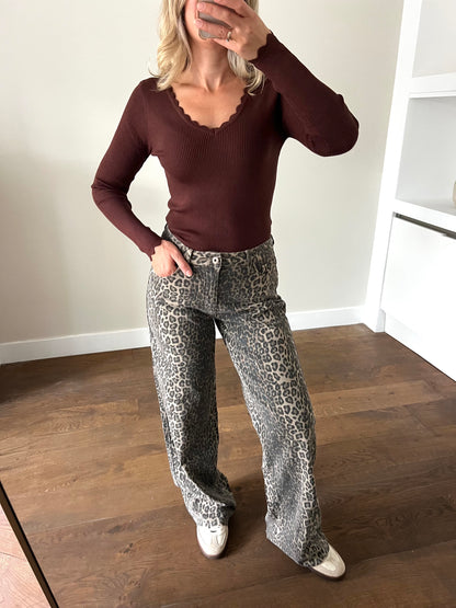 LOD of Love - Jeans Leopard Dad Fit Wide Leg Tall