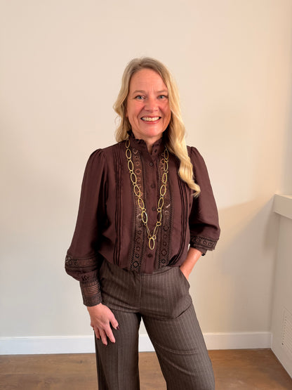 LOD of Love – Broderie Blouse Brown