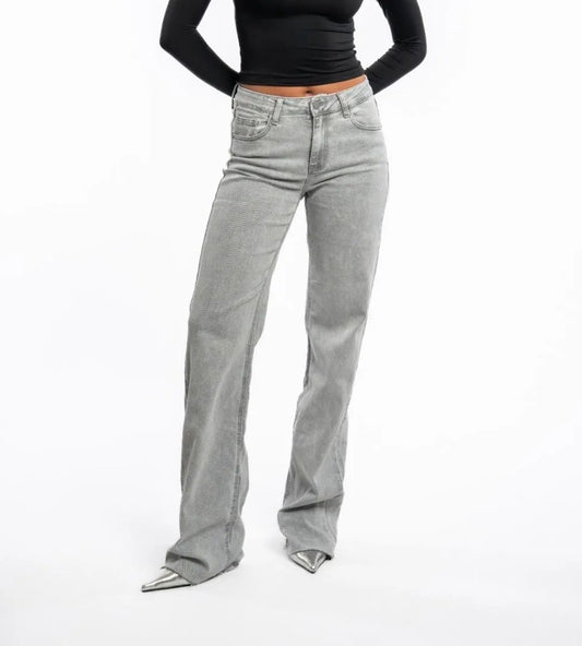 LOD of Love - Extra Tall Mid Waist Wide Leg Grey