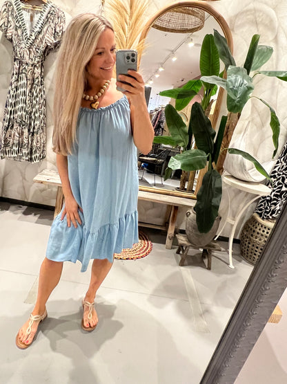LOD of Love – Soft Summer Dress Lichtblauw (100% Tencel)