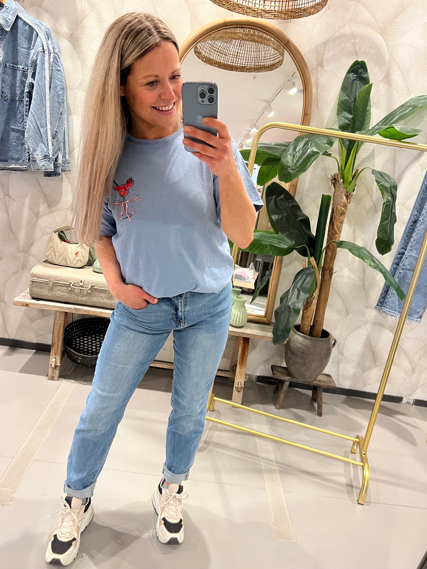 LOD of Love - T-Shirt Strawberry Daiquiri Jeansblauw