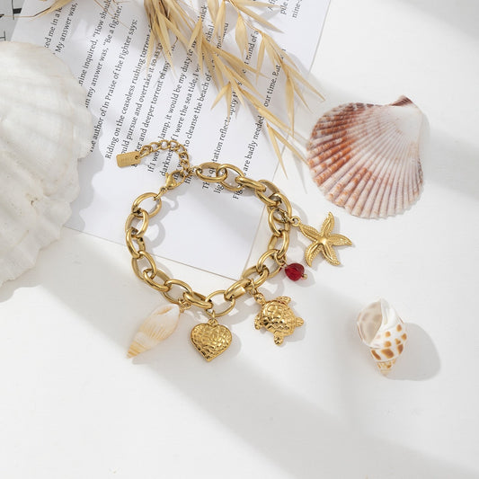 LOD of Love – Gouden Bedelarmband met Sea Charms