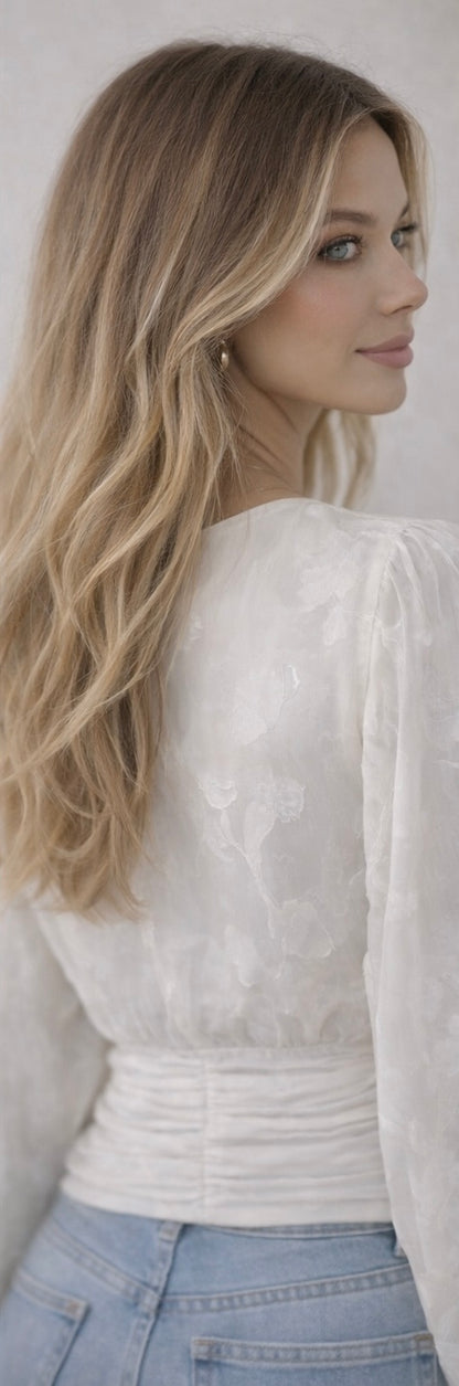 LOD of Love – Emma Top Off White Met Pofmouw