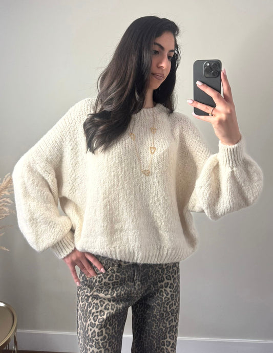 LOD Of Love - Knitted Cozy Sweater Beige