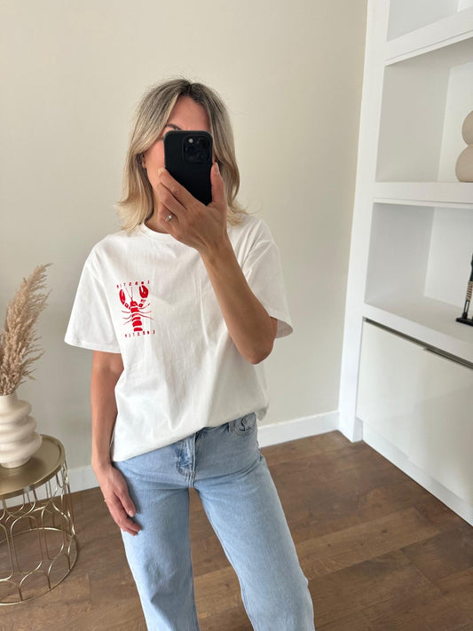 LOD of Love – Lobster Print T-Shirt White