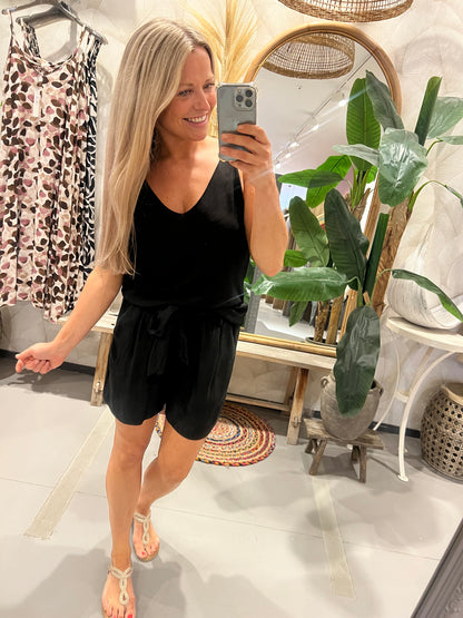 LOD of Love – Mouwloze Top Fleur Zwart