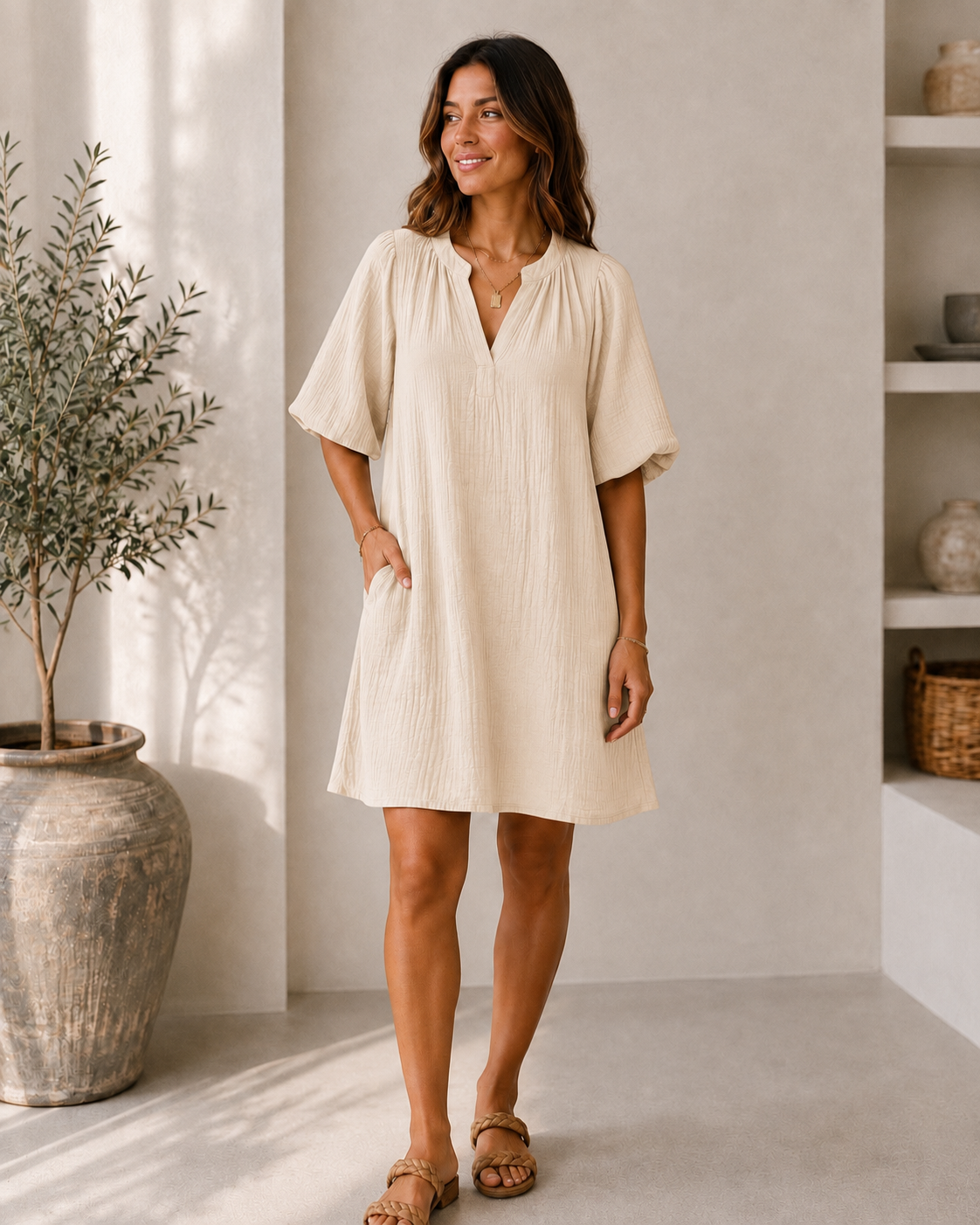 LOD of Love – Luchtige Jurk met V-Hals