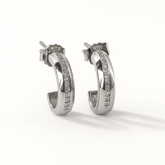 LOD of Love – Sterling Zilveren Oorringen met Zirkonia